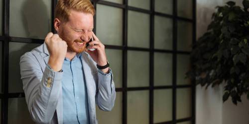 Homme d'affaires heureux