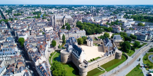 Vue panoramique de la ville de Nantes